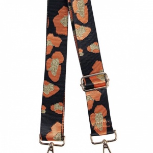 Bag Strap - Gold & Orange Leopard